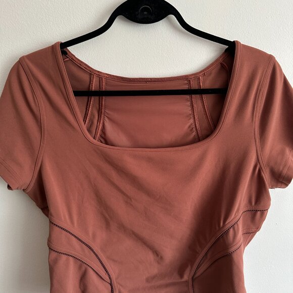 lululemon Square Neck Mesh and Nulu Yoga T-Shirt - Picture 10 of 11